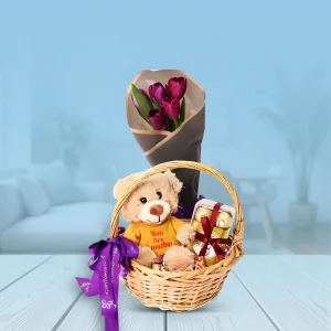 Amazing Choco Floral birthday Gift Basket
