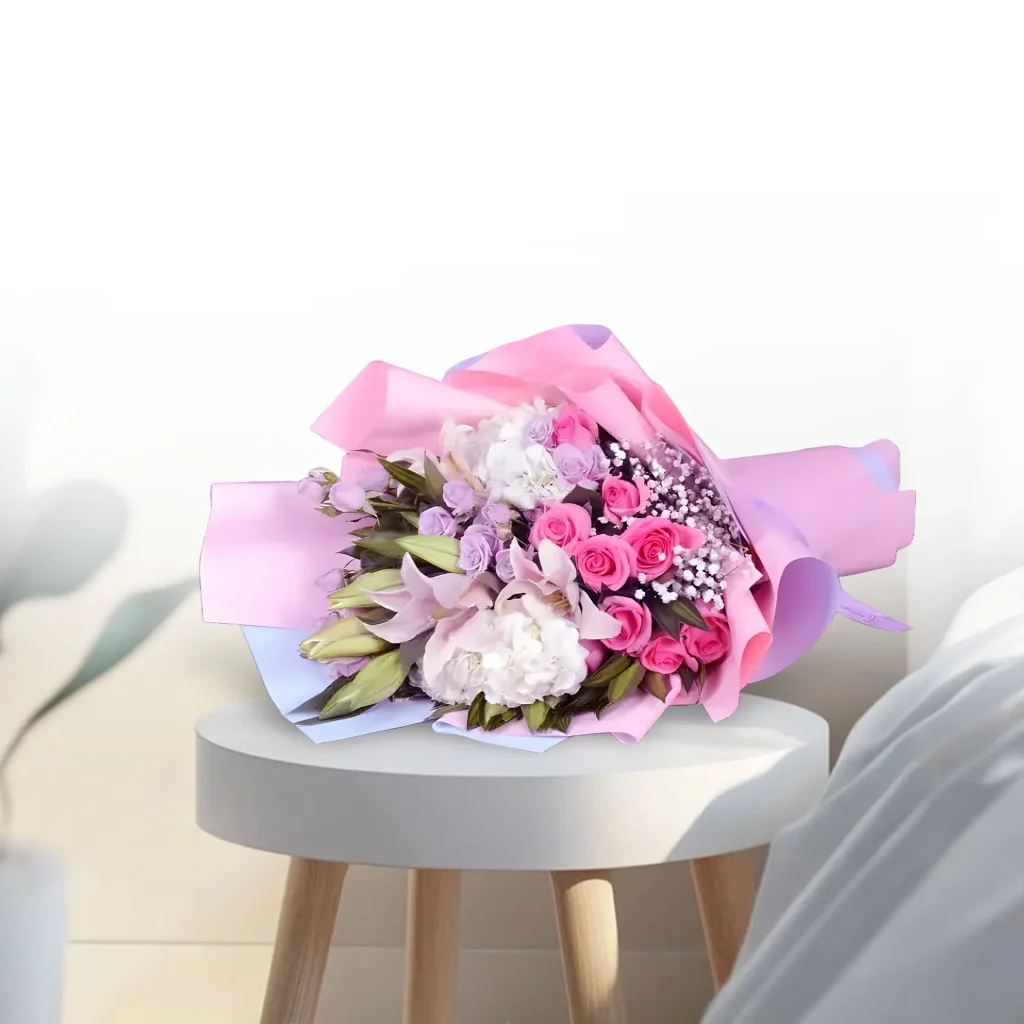 Lady in Town 17 Flower Bouquet Gift happy shop