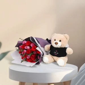 Queen of Heart Bouquet Trio Combo birthday gift happay shop
