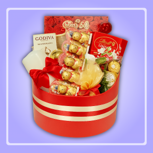Christmas Chocolate Treats Box with Lindt, Ferrero Rocher & Belgian Chocolates