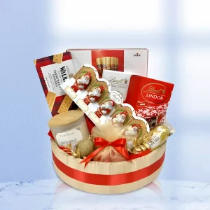 Christmas Chocolate Treats Box with Lindt, Ferrero Rocher, and Belgian chocolates in Dubai UAE