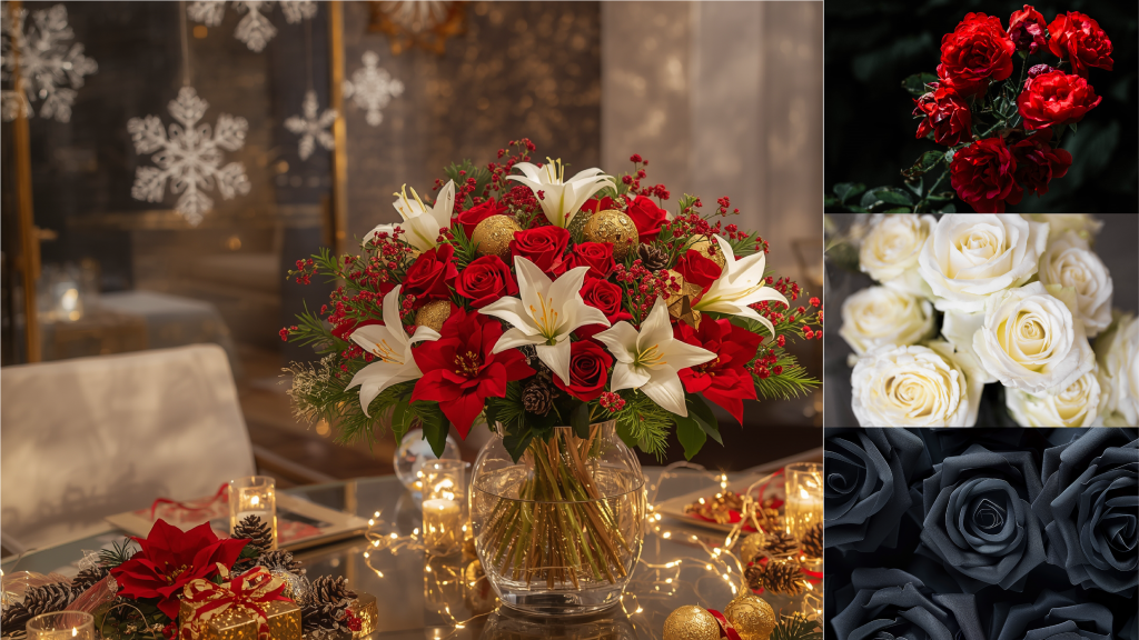 Christmas flowers bouquet gifts in UAE