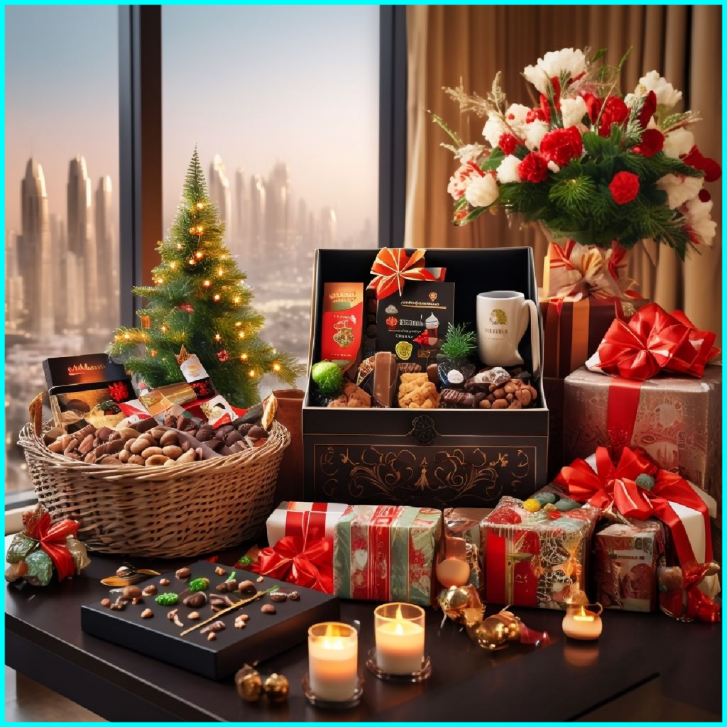 Festive table décor with candles, ornaments, and lights for Merry Christmas celebrations