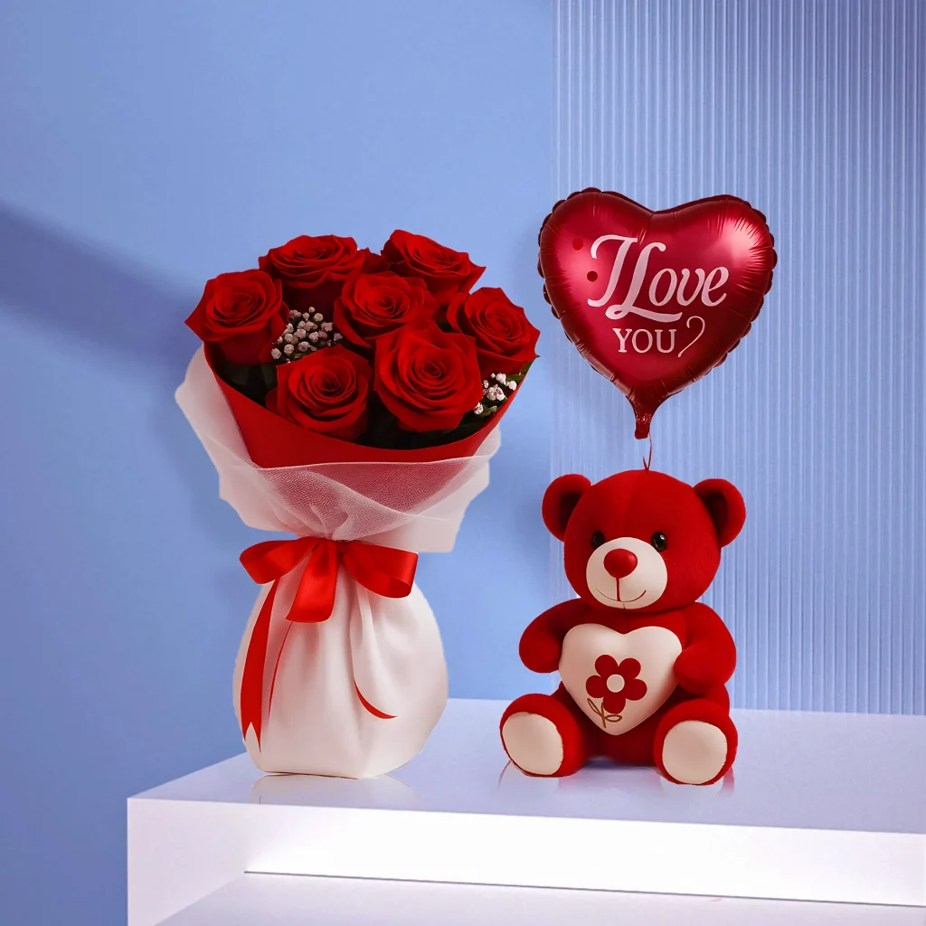 Love Red Combo - Flower Gifts dubai