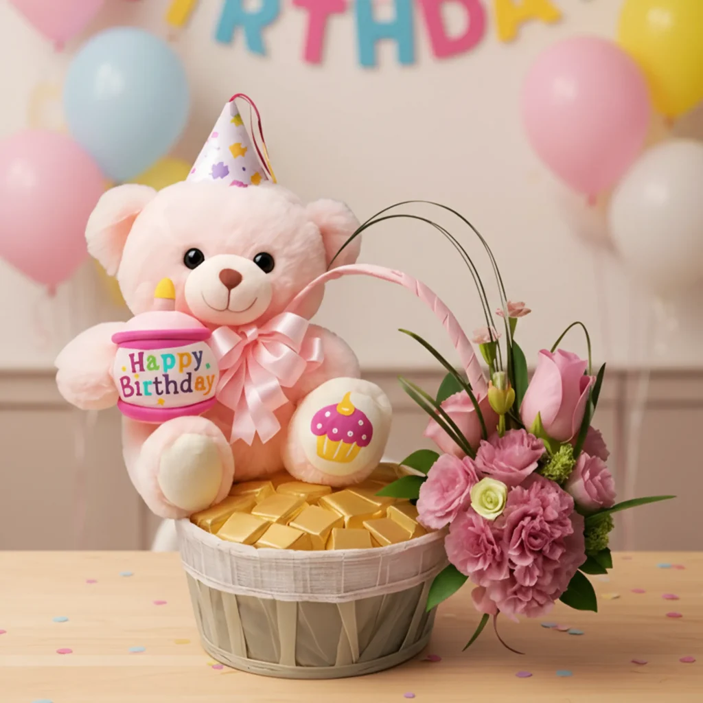 Birthday Combo Basket gift set in Dubai