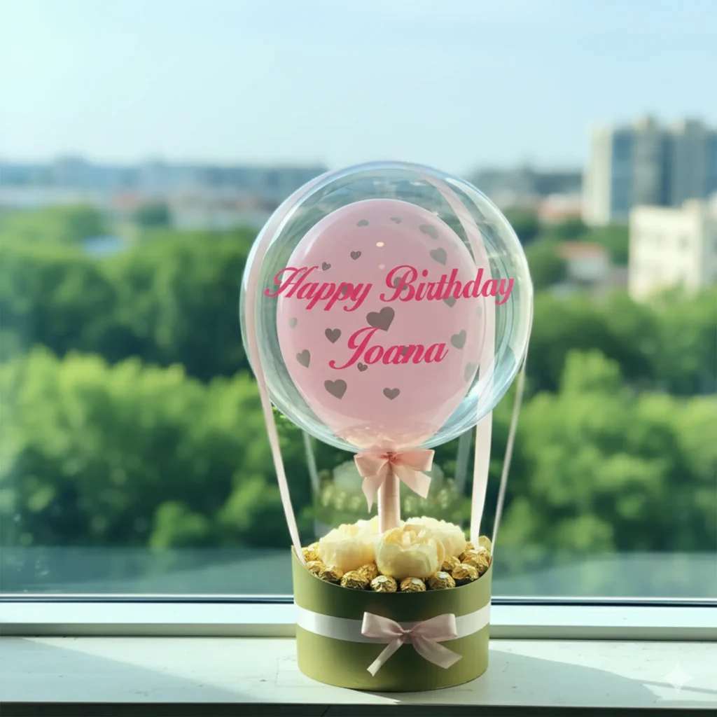 Birthday Personalized Balloon & Ferrero gift in Dubai