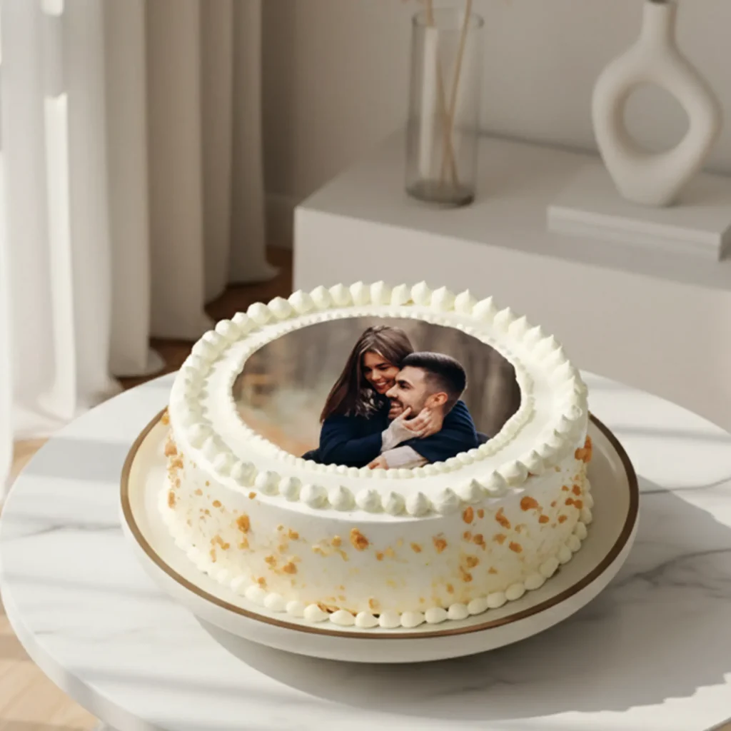 Couple Photo Cake