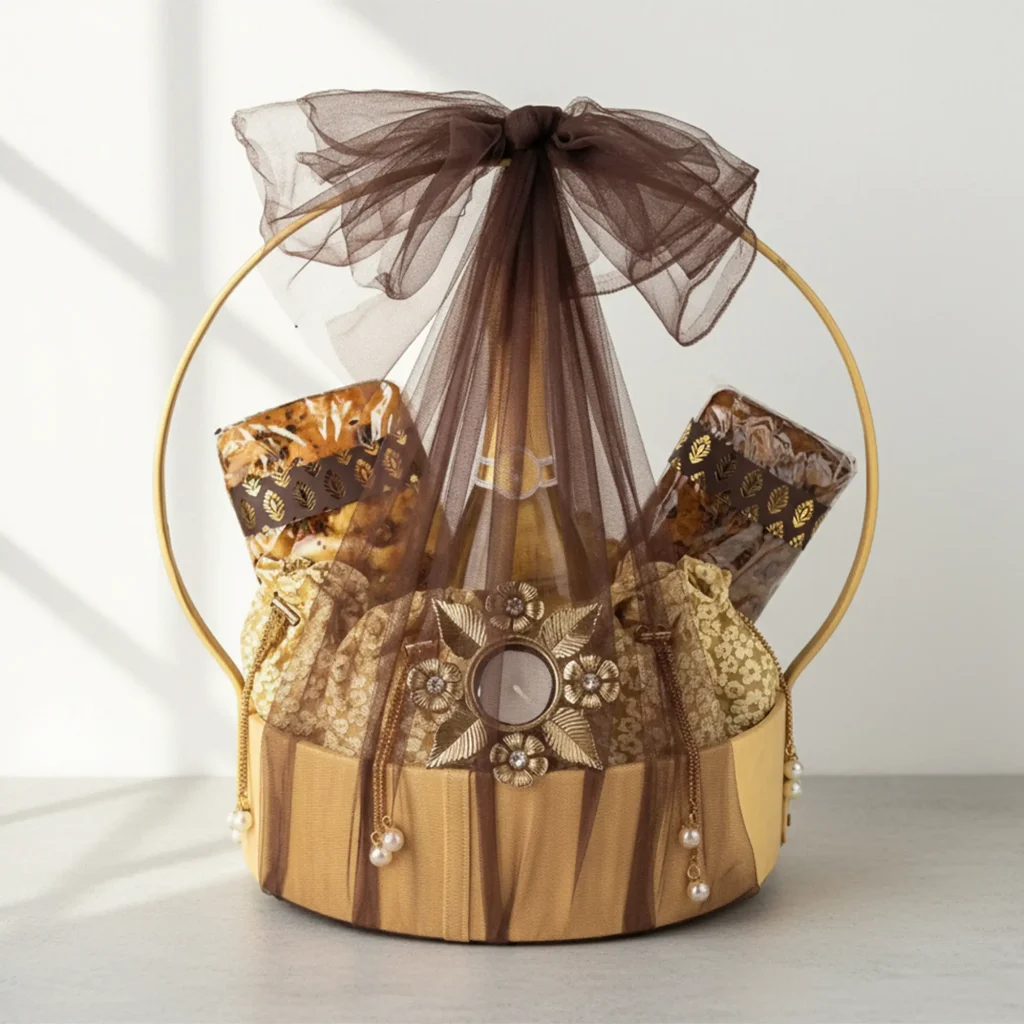 Diwali luxury Hamper with sweets, Diya, and gourmet treats for UAE