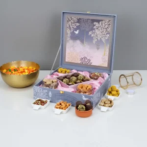 Festive Treat Premium Gift Box with chocolates, nuts, and gourmet treats