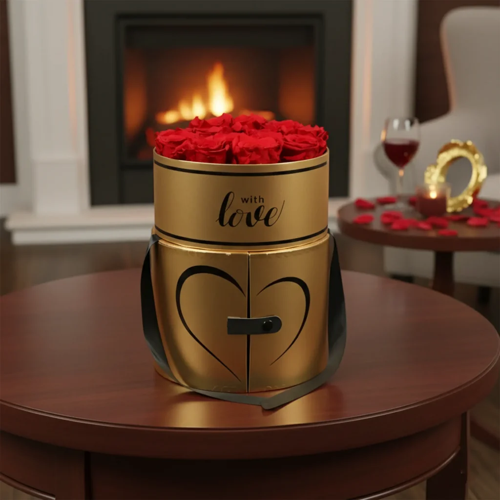 Golden Memories 13 Forever Red Roses Love Box