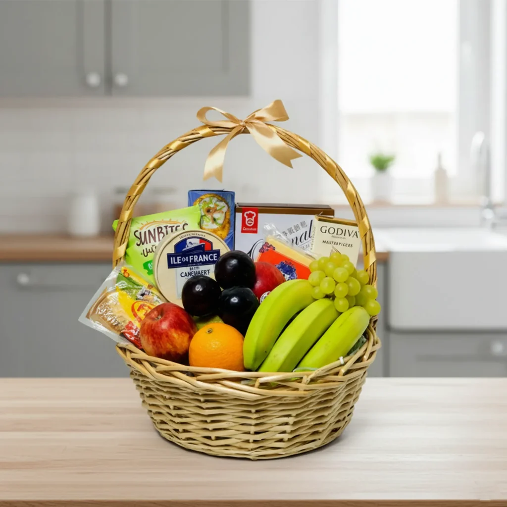 Gourmet Fruit, Cheese, Choco Hamper