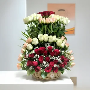 Happiness Rose Arrangement – Send Congratulations Flowers in UAE
