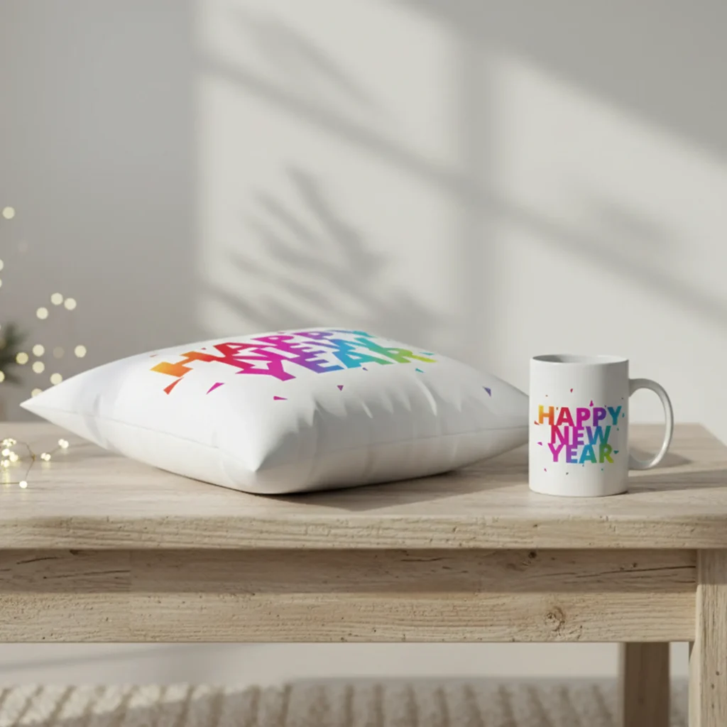 Happy New Year Cushion Personalised Gifts Dubai,UAE