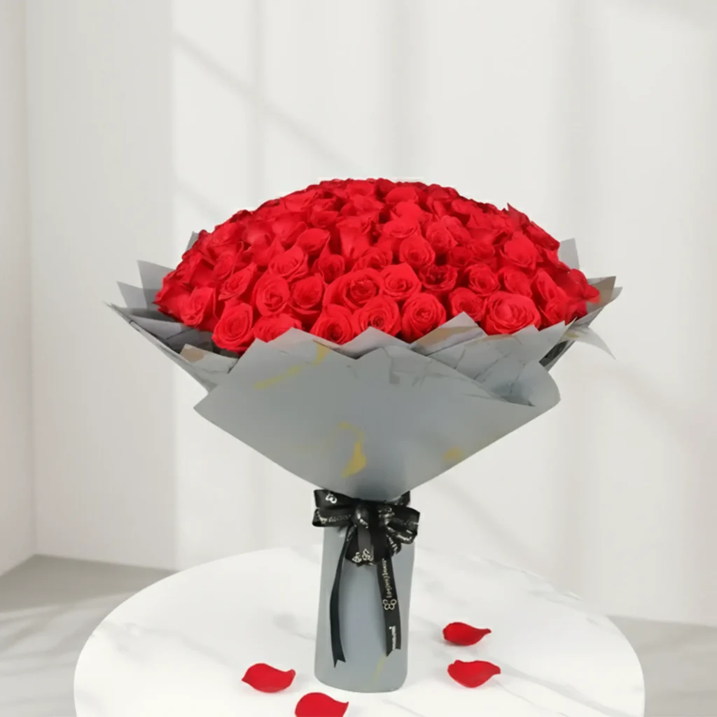 Love Story 151 Red Roses Bouquet – Luxury New Year Flower Gift Dubai UAE