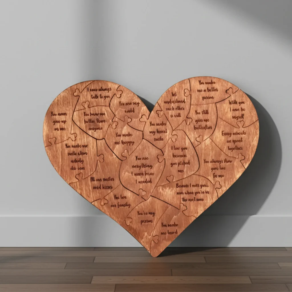 Personalized Wooden Heart Puzzle (1)