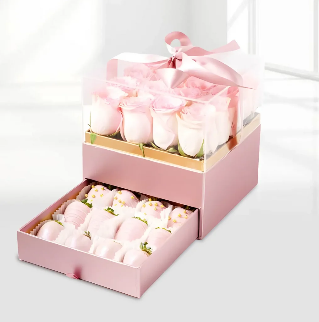 Pink Roses and Berries