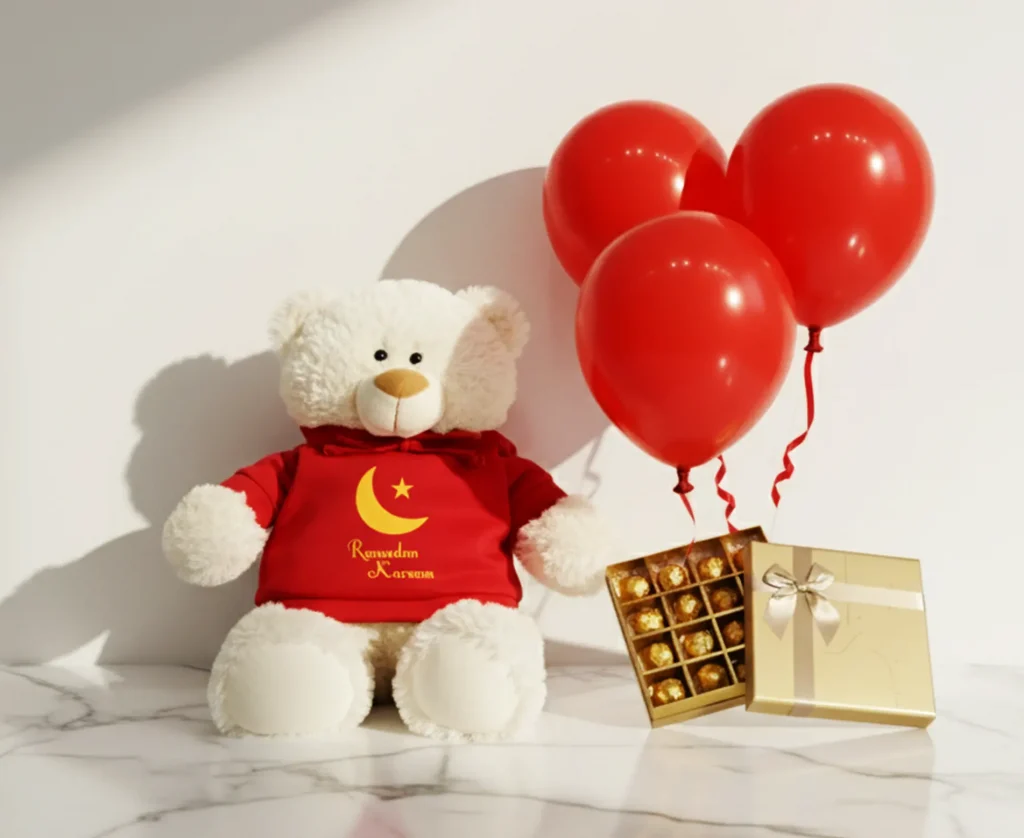 Ramadan Teddy, Belgian Chocs & Balloons
