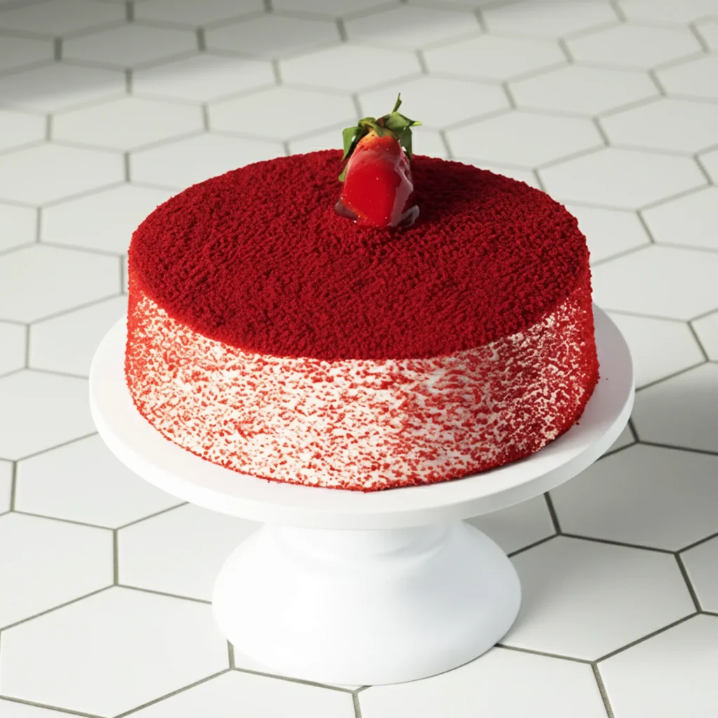 Red Velvet Cake with Strawberry