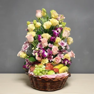 Well Wishes Fruits & Flower Bouquet