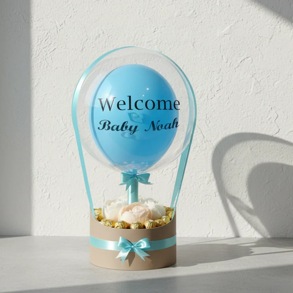 Personalized Baby Gifts Dubai Balloon and Ferrero