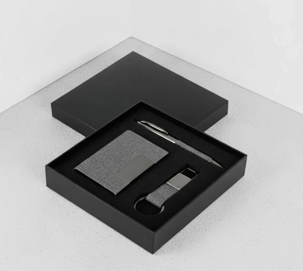 Giftology 3-in-1 Executive Gift Set: Pen, Card Holder & Keychain