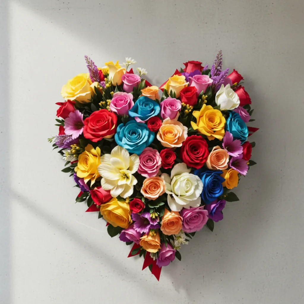 I Love You Heart Flower Bouquet