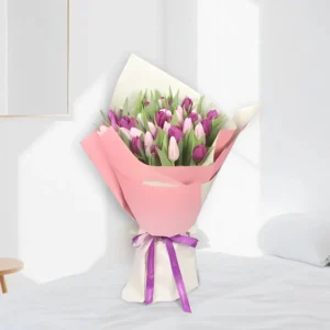 Pretty-51-Pink-and-Purple-Tulips-Bouquet (1)