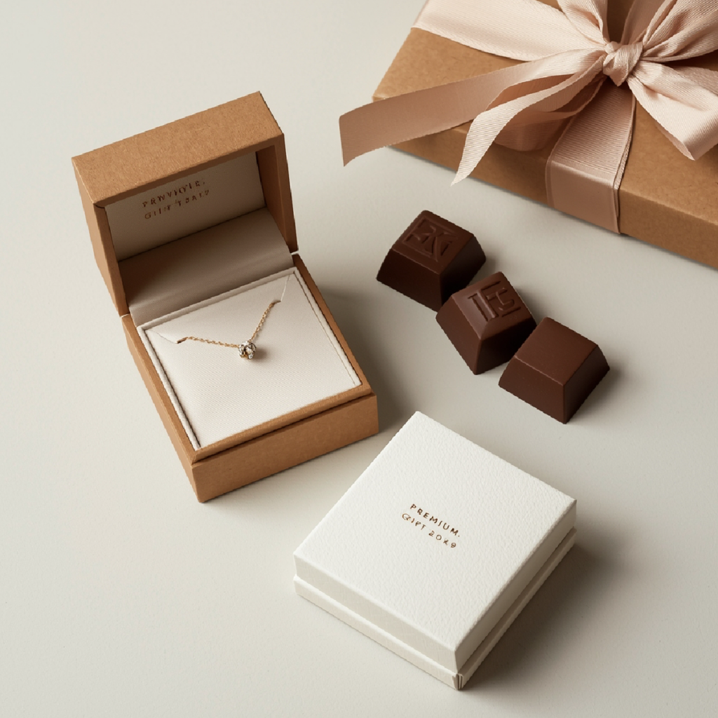 Personalized jewellery gift ideas for women in Dubai paired with premium chocolate hampers